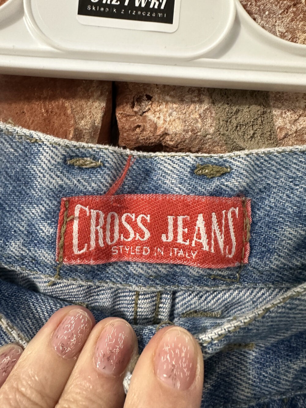Ręcznie malowane jeansy vintage CROSS JEANS