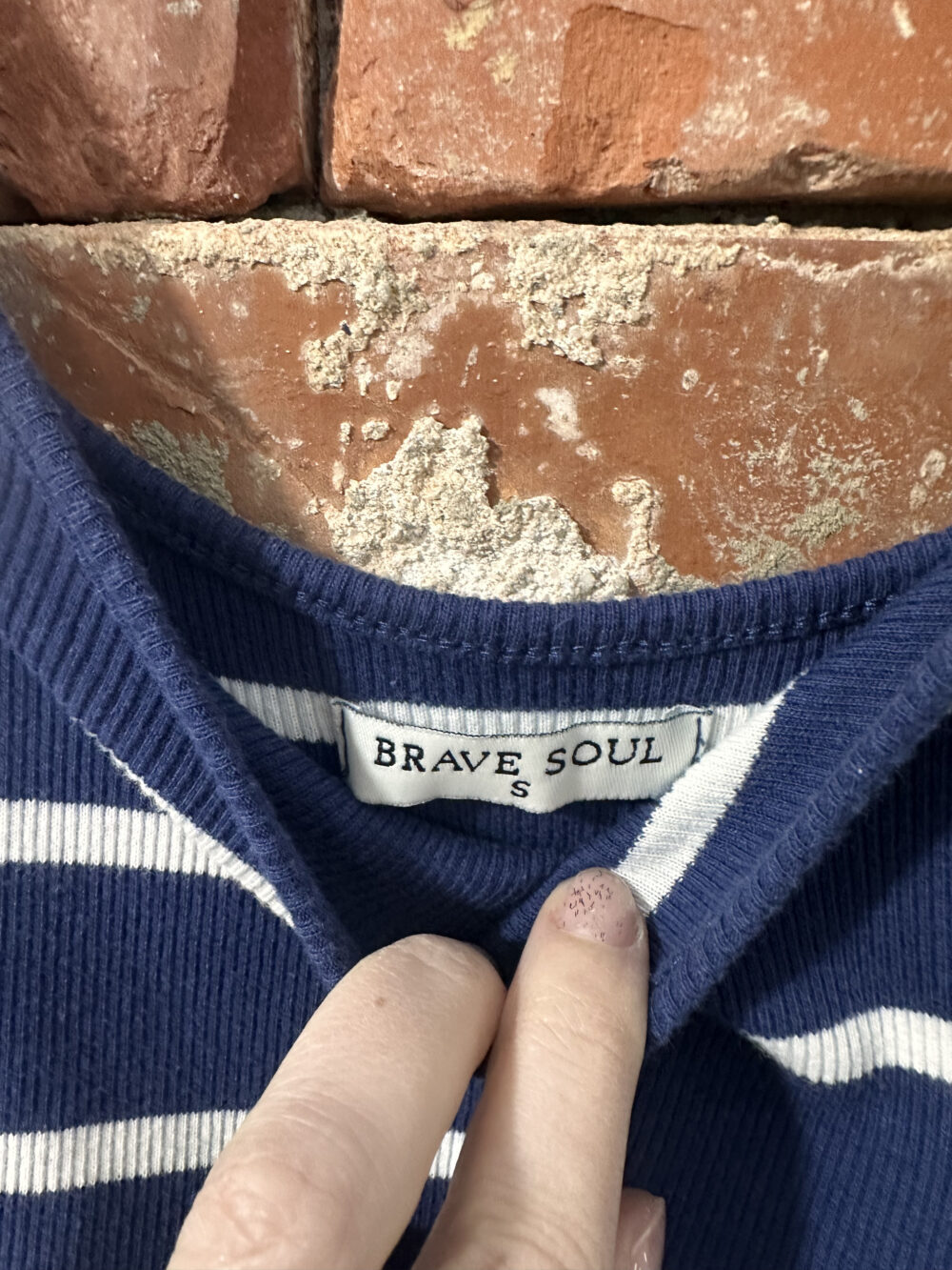 Granatowa sukienka w paski Brave Soul