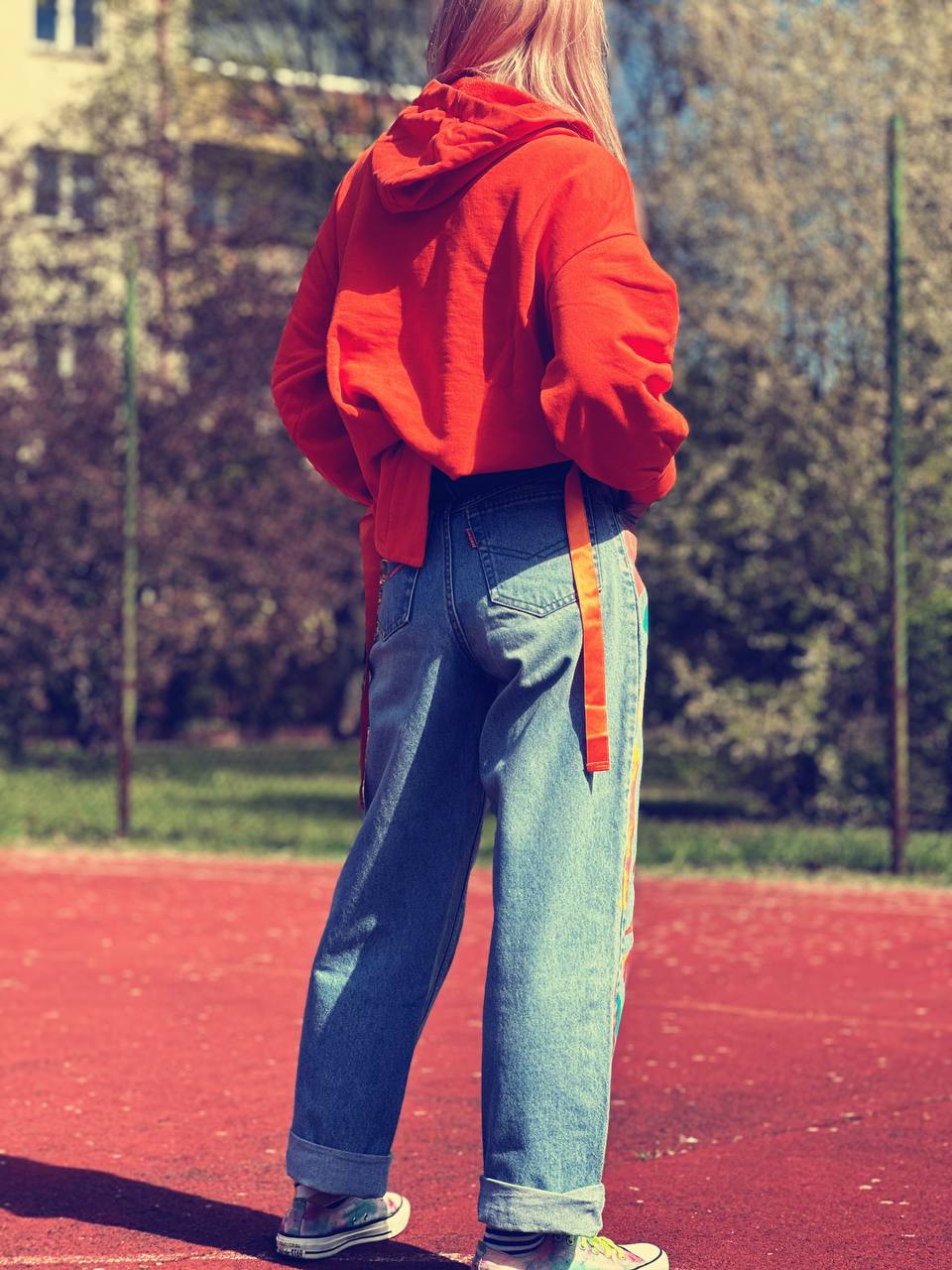 Ręcznie malowane jeansy vintage CROSS JEANS