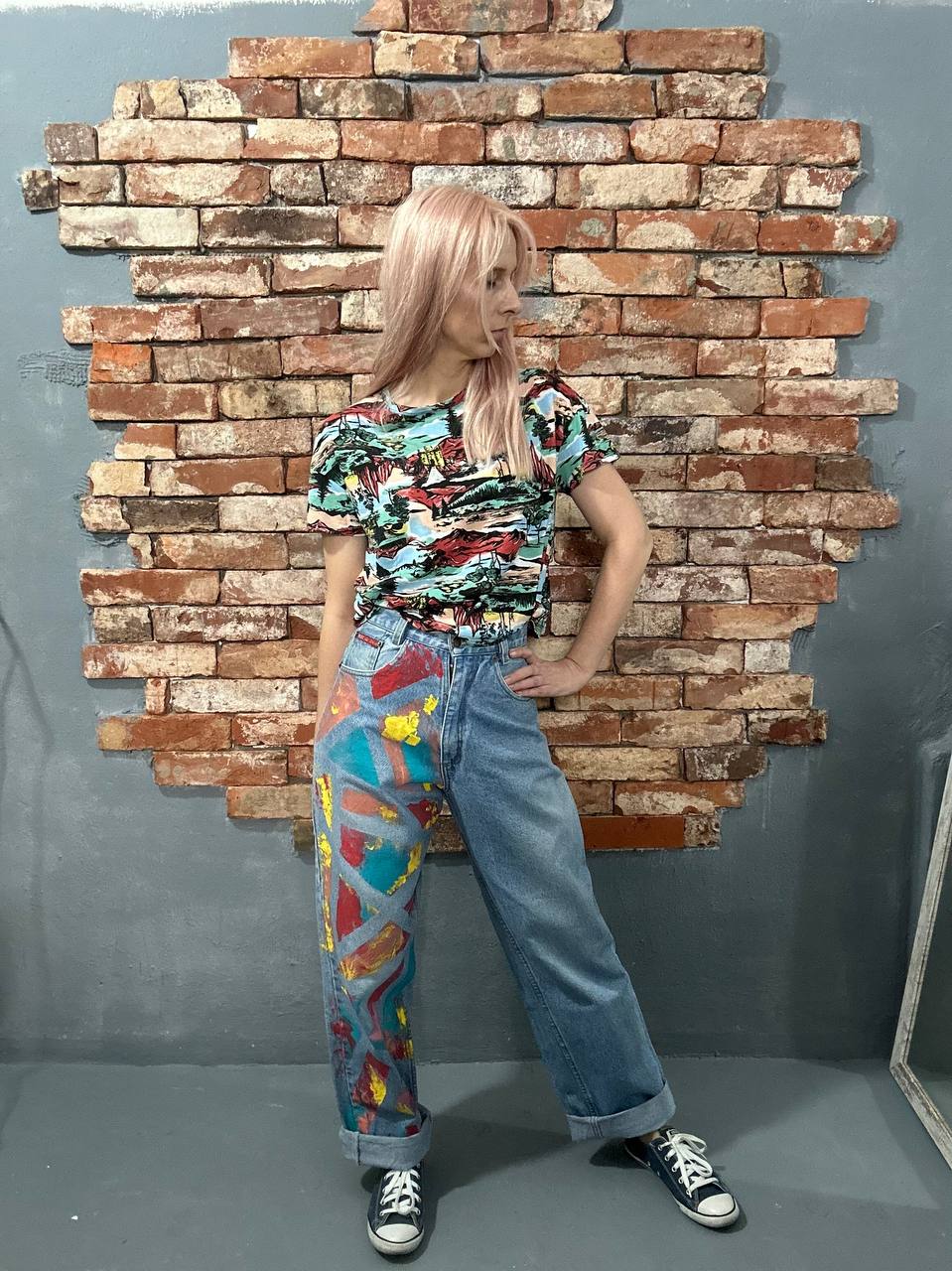 T-shirt z leśnym printem, ZARA