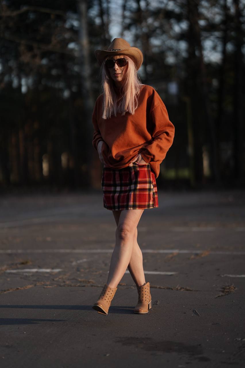 Spódniczka w kratę American Eagle