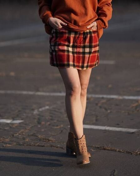 Spódniczka w kratę American Eagle