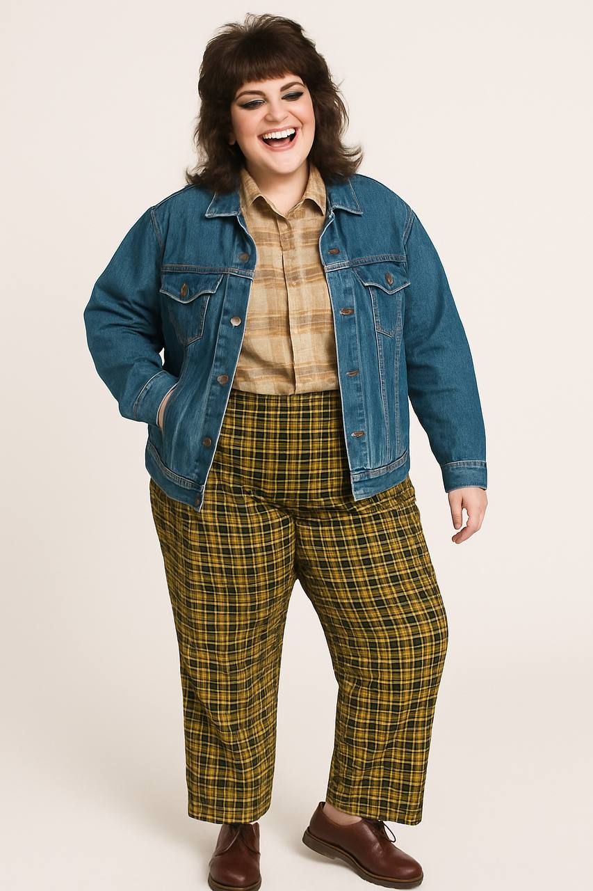 Spodnie w kratę, które grają pierwsze skrzypce