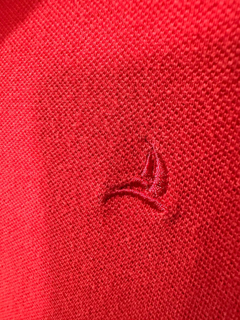 T-shirt polo czerwony RESERVED