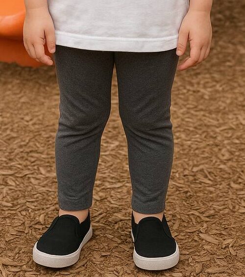 Legginsy dziecięce grafitowe
