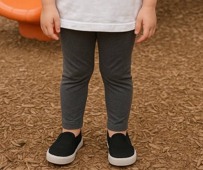 Legginsy dziecięce grafitowe