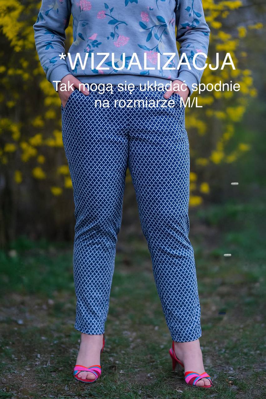 Spodnie H&M w geometryczny wzorek