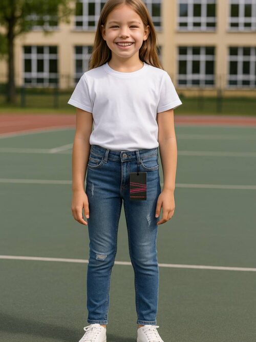 Jeansy dziecięce z przetarciami