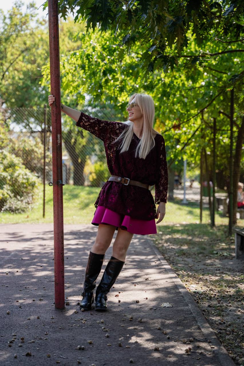 Fuksjowa spódnica z koła Adika