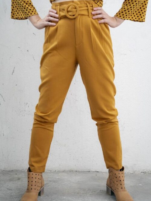 Miodowe spodnie Zara