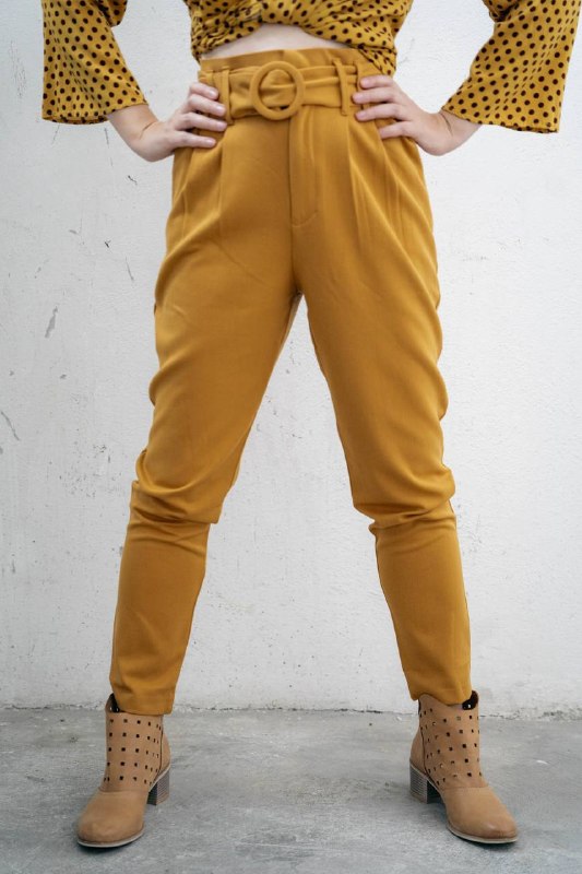 Miodowe spodnie Zara